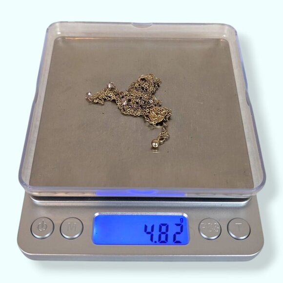 Dainty 3-Strand Accented Chain Necklace - Picture 5 of 6